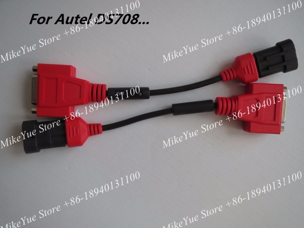 100% Original for Autel Maxisys DS708 for FIAT -3 Adaptor  Connector OBD OBDII